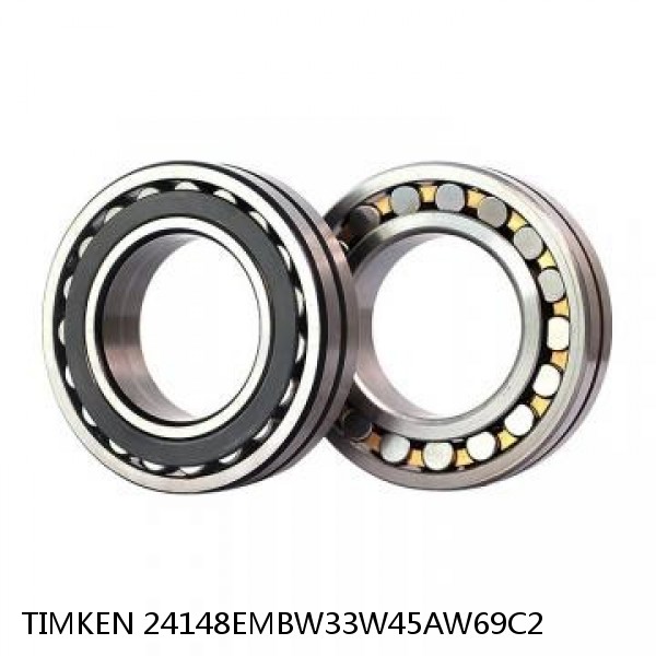 24148EMBW33W45AW69C2 TIMKEN Spherical Roller Bearings Steel Cage