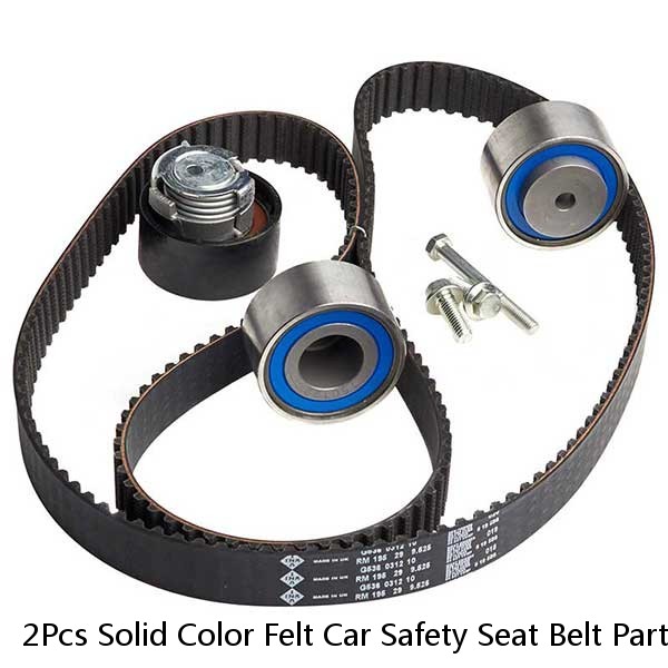 2Pcs Solid Color Felt Car Safety Seat Belt Parts Soft Shoulder Pad Straps Cover