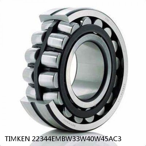 22344EMBW33W40W45AC3 TIMKEN Spherical Roller Bearings Steel Cage