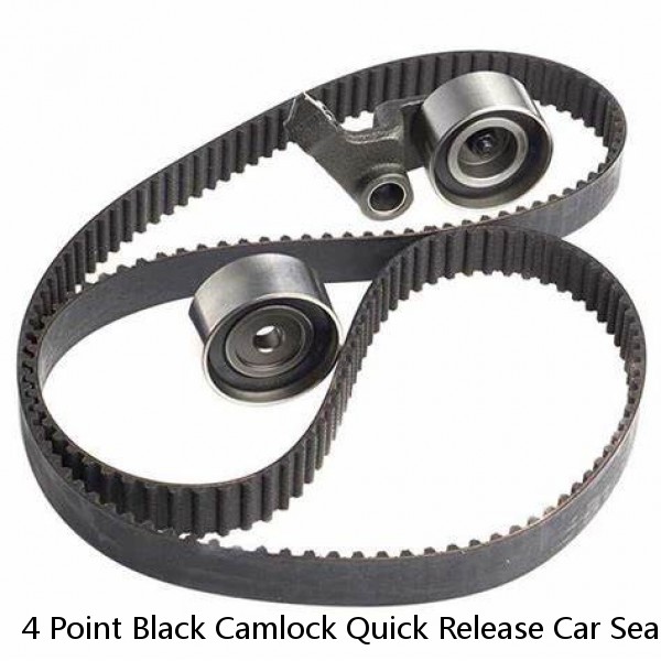 4 Point Black Camlock Quick Release Car Seat Belt Harness Racing Universal 3"